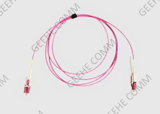 Uniboot مع Push Pull Tab LC / LC Duplex 2.0mm OFNP Fiber Patch Cable