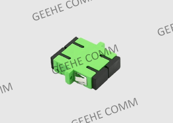 متعدد الوضع المزدوج البلاستيك الأخضر SC APC محول الحاجز مع الشفاه