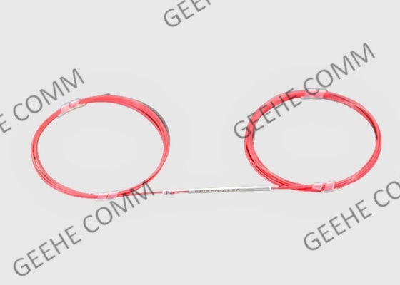 1x2 منافذ 900um أنبوب فضفاض منصهر سترة WDM SMF28e الألياف 1 متر طول الألياف العارية
