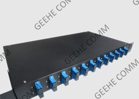 لوحة التصحيح بالألياف البصرية مقاس 19 بوصة 1U 24 منفذ SC