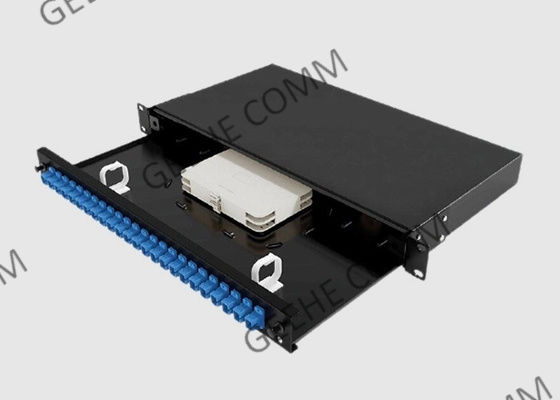 19 "لوحة تصحيح الألياف البصرية المثبتة على الرف 24 محولات SM على الوجهين
