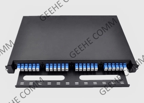 1U HD Rack Mount Fiber Patch Panel مع MPO / MTP كاسيت أو لوحة محول