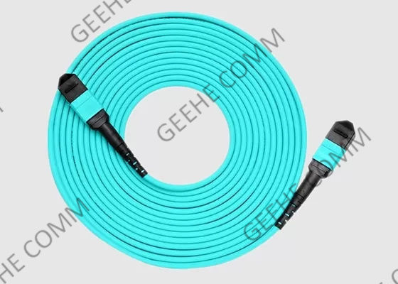Aqua 10Gbs Multi Mode 24 Fiber OM4 MPO Patch Cord