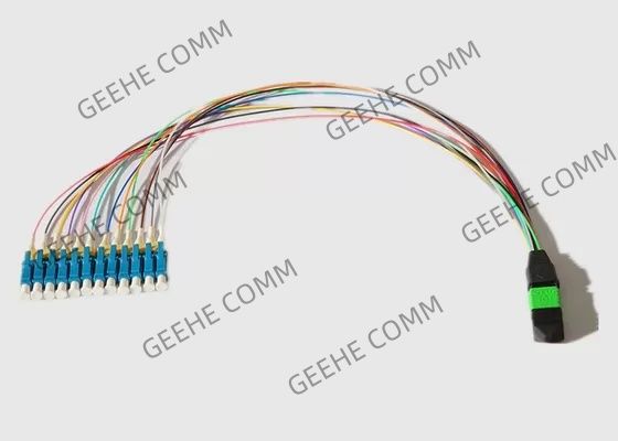 0.9 مم أحادي الوضع 12 نواة MPO To12 LC سلك تصحيح بصري