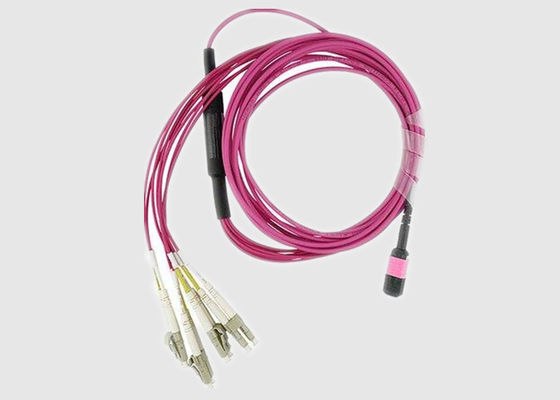 Multi Trunk 8 Cores OM3 2.0mm MPO إلى LC Breakout Cable