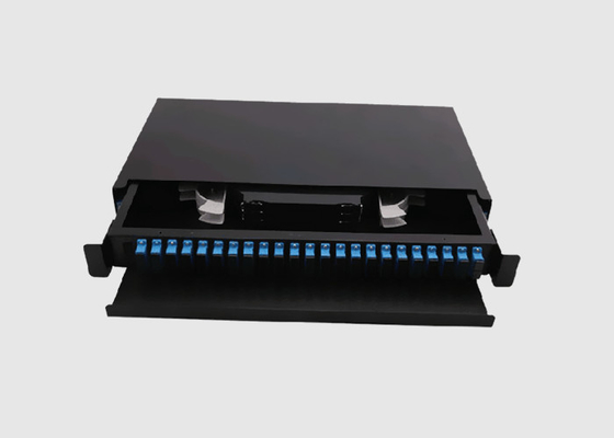 24 منفذ SC UPC محول الرف جبل 1U لوحة التصحيح لمركز البيانات