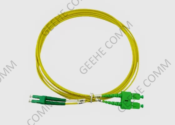 50/125 Duplex LC APC إلى كابل توصيل الألياف البصرية SC APC أحادي الوضع