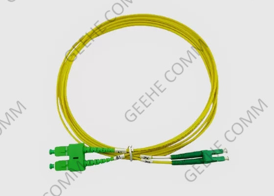 50/125 Duplex LC APC إلى كابل توصيل الألياف البصرية SC APC أحادي الوضع