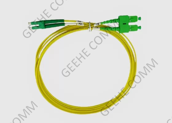 50/125 Duplex LC APC إلى كابل توصيل الألياف البصرية SC APC أحادي الوضع