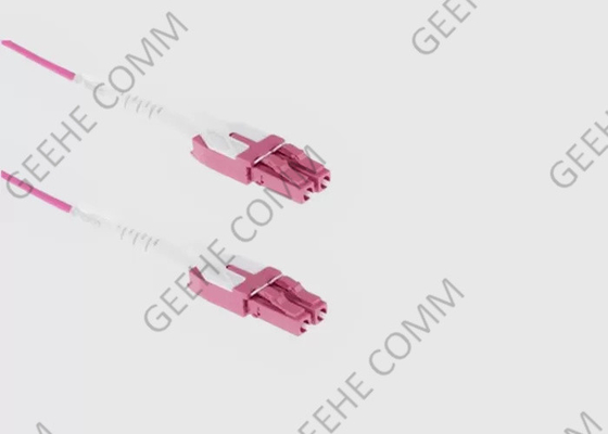 Uniboot مع Push Pull Tab LC / LC Duplex 2.0mm OFNP Fiber Patch Cable