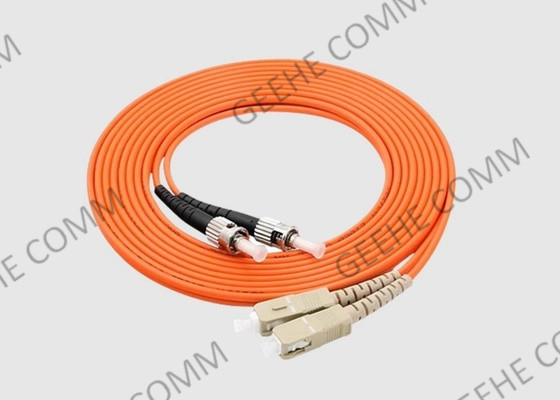 3M ST / SC Duplex Multimode Fiber Patch Cable برتقالي 50/125 OM2 3.0mm
