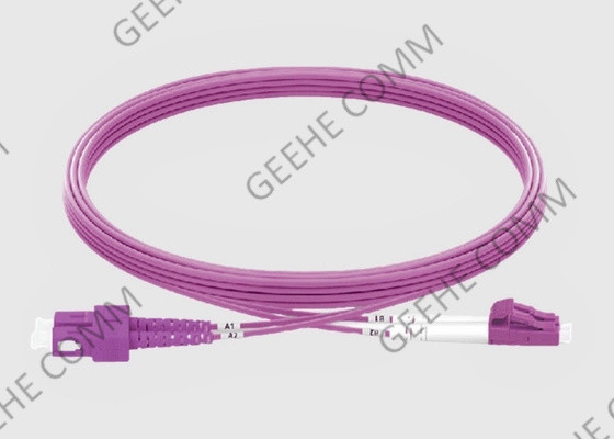 20M Duplex Multimode PVC (OFNR) كابل تصحيح الألياف 2.0 مم SC إلى LC