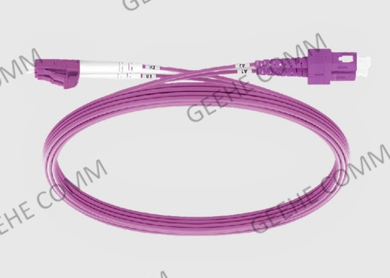 20M Duplex Multimode PVC (OFNR) كابل تصحيح الألياف 2.0 مم SC إلى LC