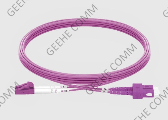20M Duplex Multimode PVC (OFNR) كابل تصحيح الألياف 2.0 مم SC إلى LC
