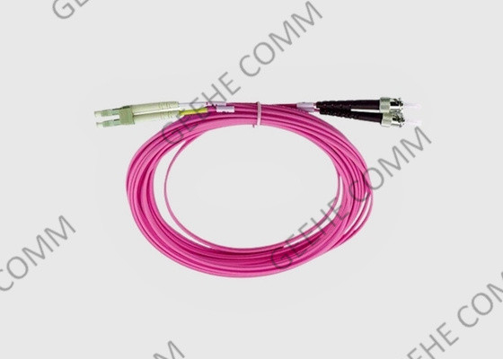 10GB LC إلى ST Duplex Multi Mode OM4 البنفسجي Ftth كابل الألياف البصرية