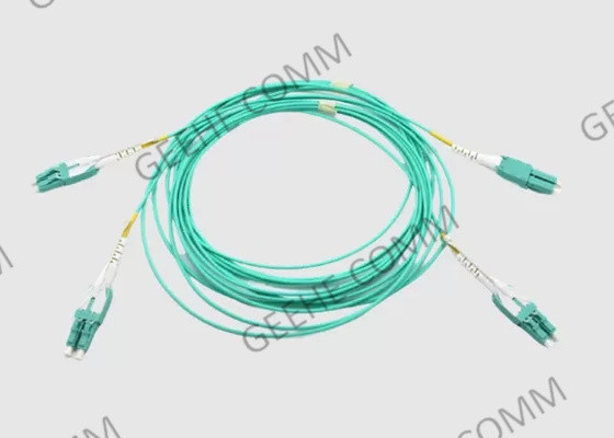 Multimode Duplex LC / LC Uniboot 50 Micron Aqua OM4 Patch Cord