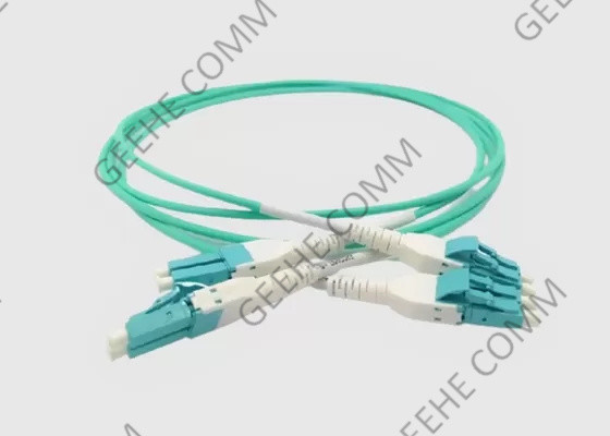 Multimode Duplex LC / LC Uniboot 50 Micron Aqua OM4 Patch Cord
