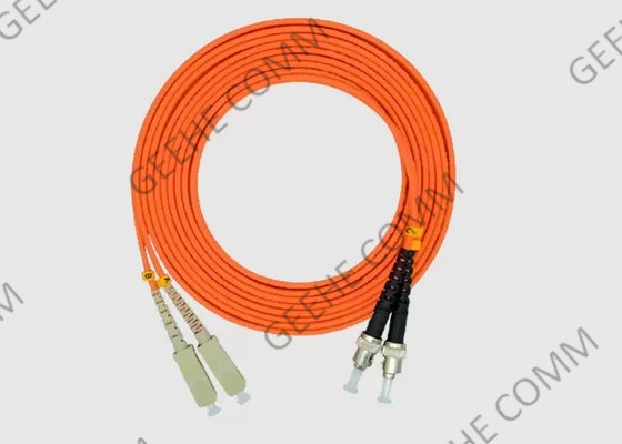 وصلة الألياف الضوئية G657A ST إلى SC Duplex 10G Single Mode Fiber Patch Cord