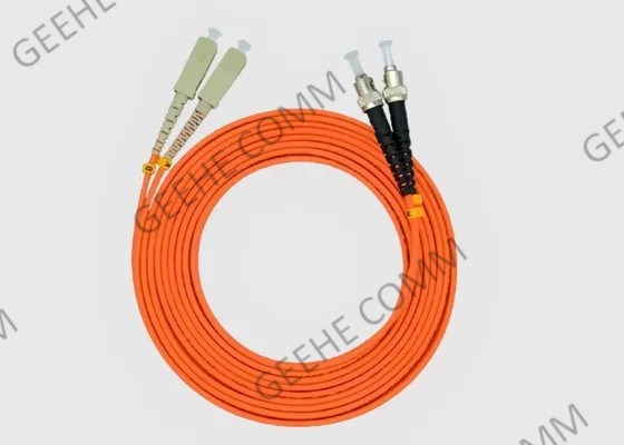 وصلة الألياف الضوئية G657A ST إلى SC Duplex 10G Single Mode Fiber Patch Cord