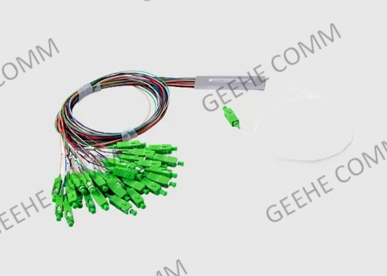 1x 26 مفردة PLC الألياف الفاصل أنبوب SC / APC موصلات 60/40 مقسمة