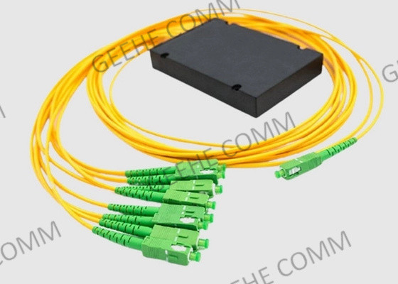 Datacentre ABS Box Corning Fiber SC APC Fiber Optic Cable Splitter 1 In 8 Out