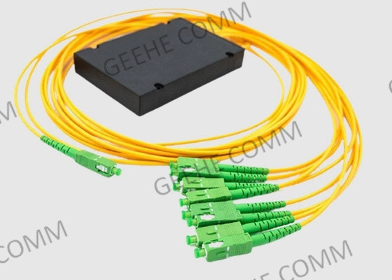 Datacentre ABS Box Corning Fiber SC APC Fiber Optic Cable Splitter 1 In 8 Out