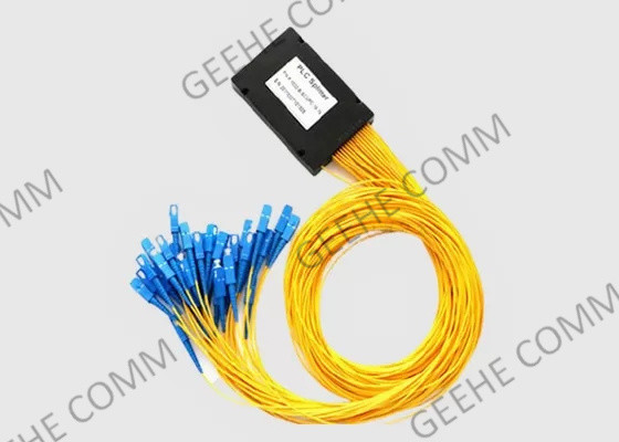 1x32 PLC Fiber Cable Splitter SC/UPC 900UM 1.5M ABS Box Optic Splitter أجهزة التقطيع البصري