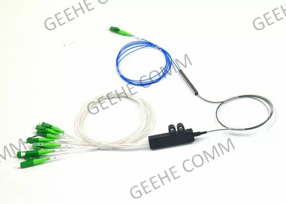 8 النوى 1X8 الألياف البصرية PLC الفاصل مع موصلات LC / APC