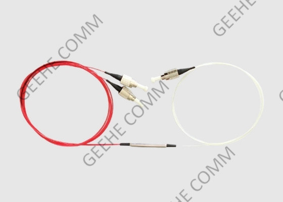 1x2 FC / APC FC / APC 9/125 Singlemode FBT Splitter 1550 0.9mm 10/90 نسبة الانقسام