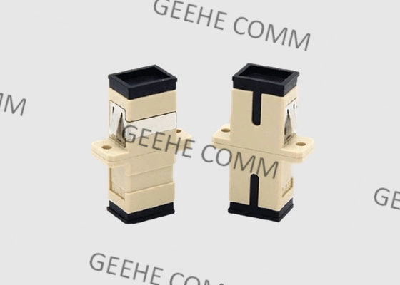 وضع واحد Simplex اللون البيج SC UPC محول كابل الألياف البصرية مع الشفاه