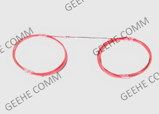 1x2 منافذ 900um أنبوب فضفاض منصهر سترة WDM SMF28e الألياف 1 متر طول الألياف العارية