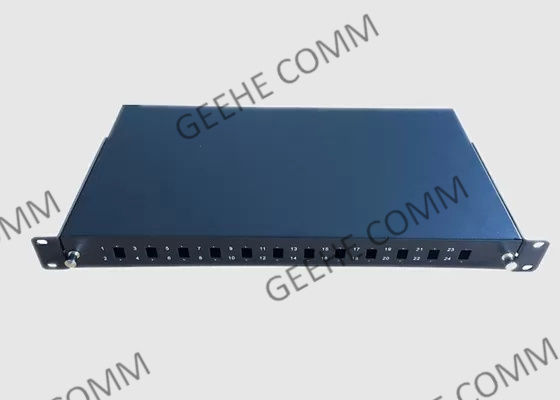 24 منفذ LC لصق صينية 19 بوصة 1U لوحة التصحيح الألياف جبل