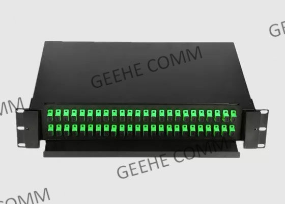 Multimode 2U 1.0mm 48 Port Fiber Optic Patch Panel