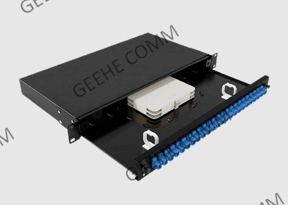 19 "لوحة تصحيح الألياف البصرية المثبتة على الرف 24 محولات SM على الوجهين