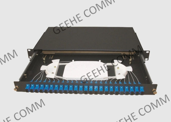 لوحة التصحيح الليفي OS2 القياسية سهلة الانزلاق 1U مع محولات SC UPC