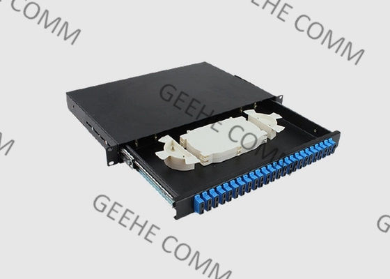 19 بوصة 1U Rack Mount Patch Panel 24 Port MM Simplex SC / PC محول