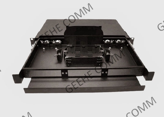 1 RU 12 منفذًا فرديًا LC-UPC على حامل مثبت على الرف ولوحة لصق 900um أسلاك التوصيل المصنوعة