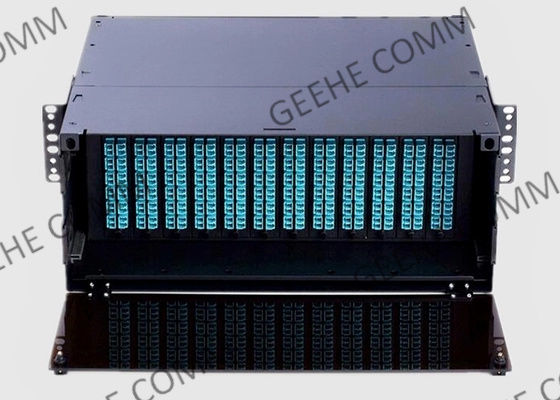 4U HD Rack Mount Fiber Patch Panel مع لوحة محول أو MPO / MTP كاسيت