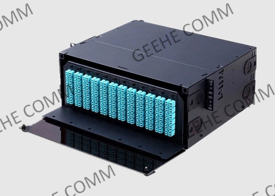 4U HD Rack Mount Fiber Patch Panel مع لوحة محول أو MPO / MTP كاسيت