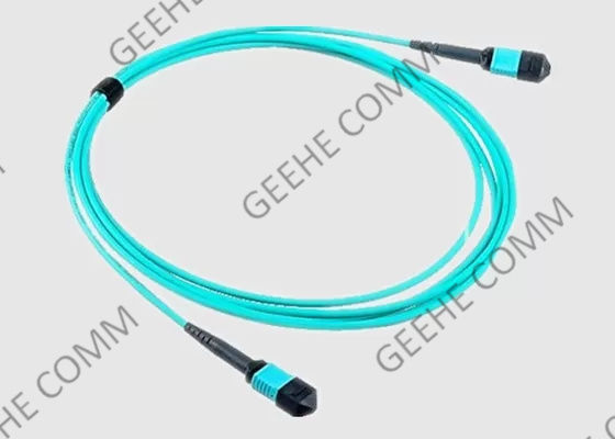 Aqua 10Gbs Multi Mode 24 Fiber OM4 MPO Patch Cord