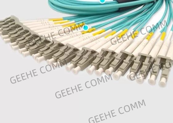 144 Fibers OM3 LC Dulpex 100G MPO Fiber Cable