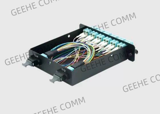 كابل قطع الألياف MTP / MPO 12 × LC Duplex Fiber Optic EXchange Cassette