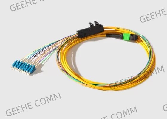 وضع واحد 2.0 مم 40G MPO إلى 8 X LC Fiber Breakout Cable