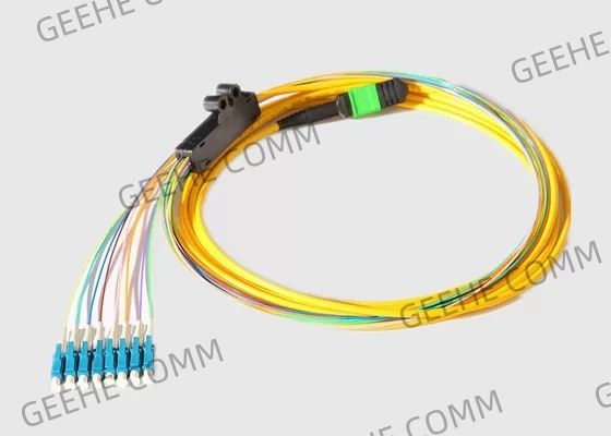 وضع واحد 2.0 مم 40G MPO إلى 8 X LC Fiber Breakout Cable