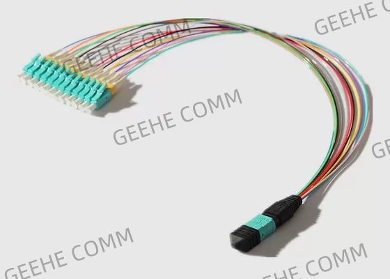 متعدد الأوضاع 12 نواة 0.9 مم MPO إلى LC Breakout Cable
