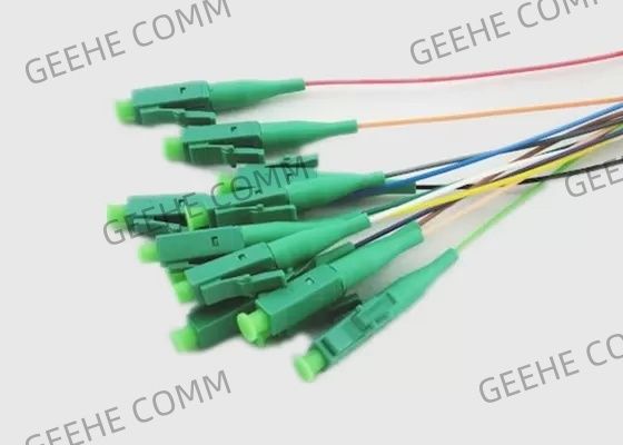 12 حامل OS2 قياسي LC APC 9/125 ميكرومتر من الألياف البصرية ضفيرة