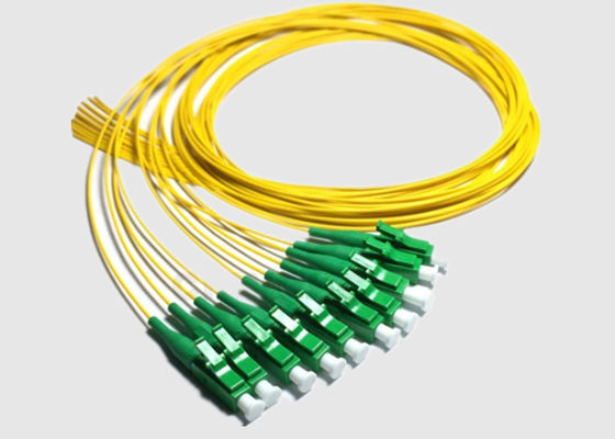 12 حامل OS2 قياسي LC APC 9/125 ميكرومتر من الألياف البصرية ضفيرة