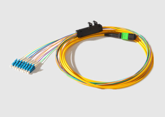 وضع واحد 2.0 مم 40G MPO إلى 8 X LC Fiber Breakout Cable