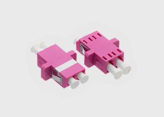 LC / UPC محول كابل الألياف البصرية دوبلكس MM OM4 ذو حواف بنفسجية Mikrolink OM4 Fiber