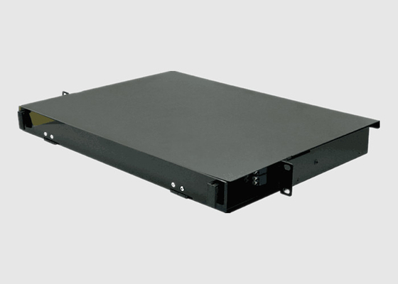 1U HD Rack Mount Fiber Patch Panel مع MPO / MTP كاسيت أو لوحة محول